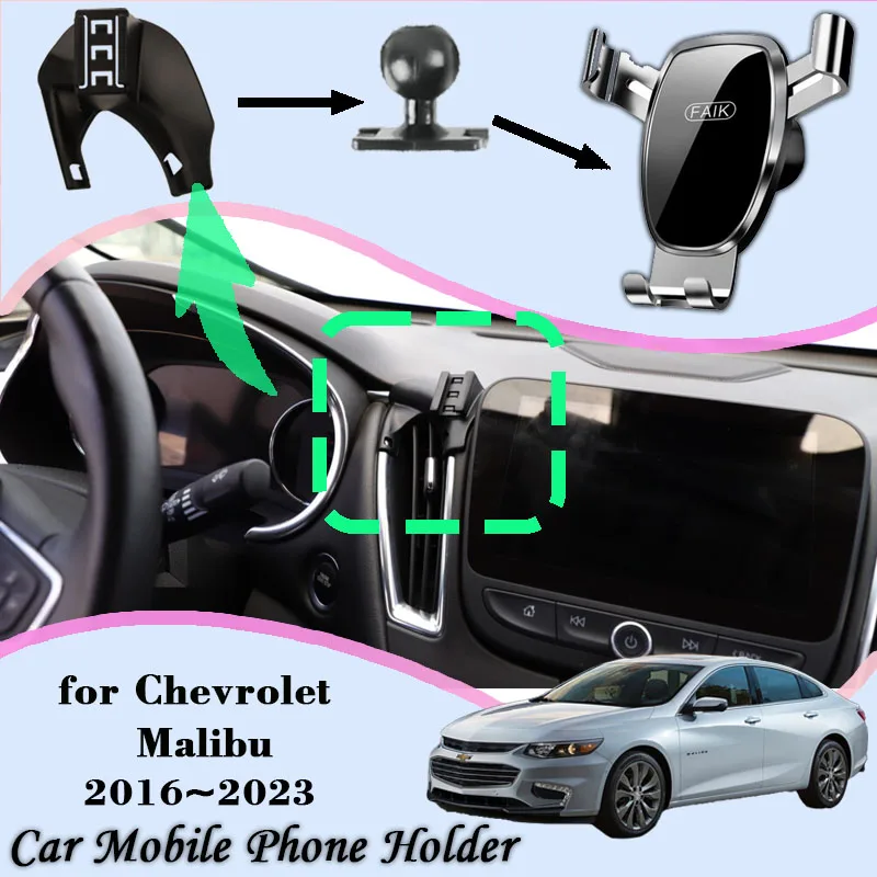 

Car Mount for Chevrolet Malibu 2022 2016~2023 Air Vent Mobile Phone Holder GPS Bracket Smartphone Gravity Stand Auto Accessories