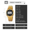 SKMEI 2146 Back Light Display Stopwatch Digital Sport Watches Stainless Steel Men Waterproof Date Alarm Wriswatch reloj hombre 6