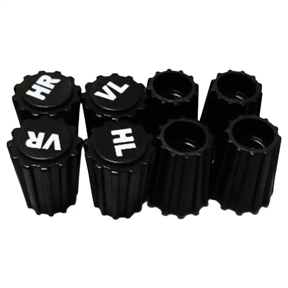 Tire Valve Caps Tire Valve Cap Tire Stem Cover 8 Pcs Tyre Tire Valve Stem Caps Dustproof Wheel Air Valve Cover With VR VL HR HL Printing ABS Plastic Caps