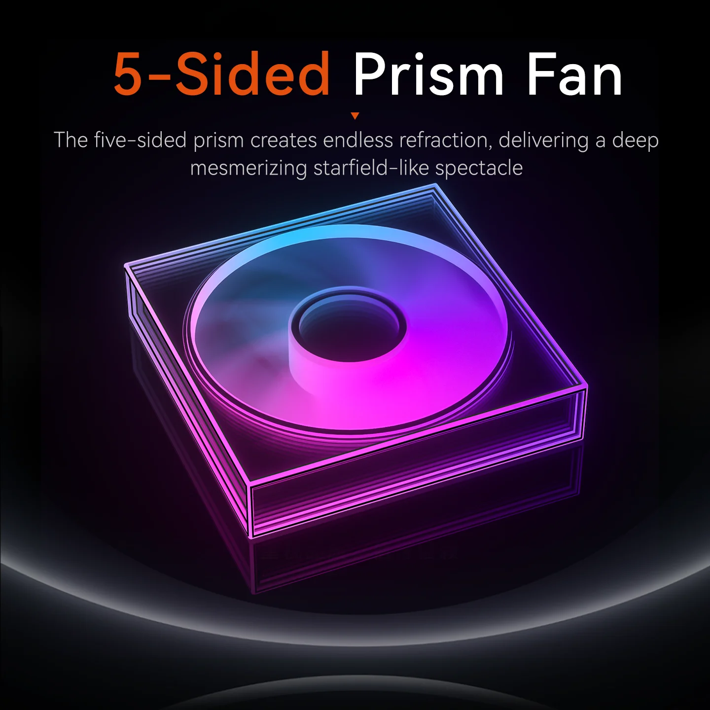 Power Train X-GAMERX FG 120 140 ARGB Five Sided Full Mirror PC Fan PWM 12V Quiet Cooling Computer Case Fan 40.45CFM 600-1600RPM - Image 2