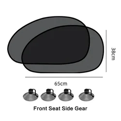Universal Car Sunshade Visor with UV Protection - Folding Windshield Cover and Auto Window Shield (Front Seat Side Gear)