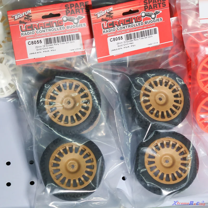 LC RACING PTG-2 Lancia 1/10 Rally Model Car Tire Wheel 18 Spoke Upgrade ...