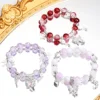 Multifunctional Butterfly Beaded Bracelet Sweet Design Girl Hand Ornament Friendship Commemorative Summer Gift Souvenir Wholesal
