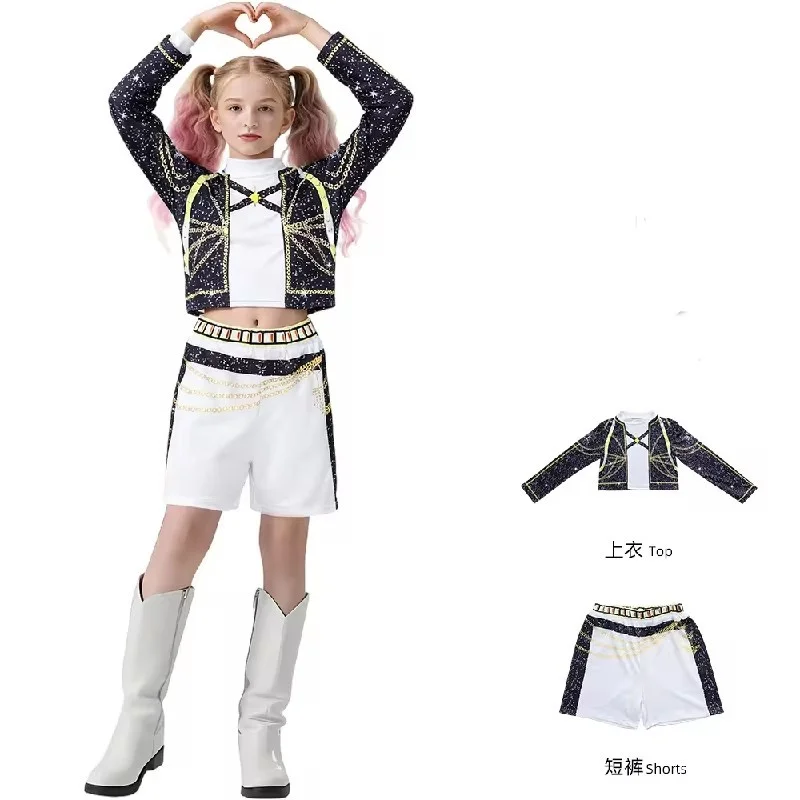 Rumi Cosplay K-Pop Costume da Guerriero Set Star Girls Group Bambini Abiti di ruolo Costume di Carnevale per bambini Prestazioni per adolescenti - immagine 4