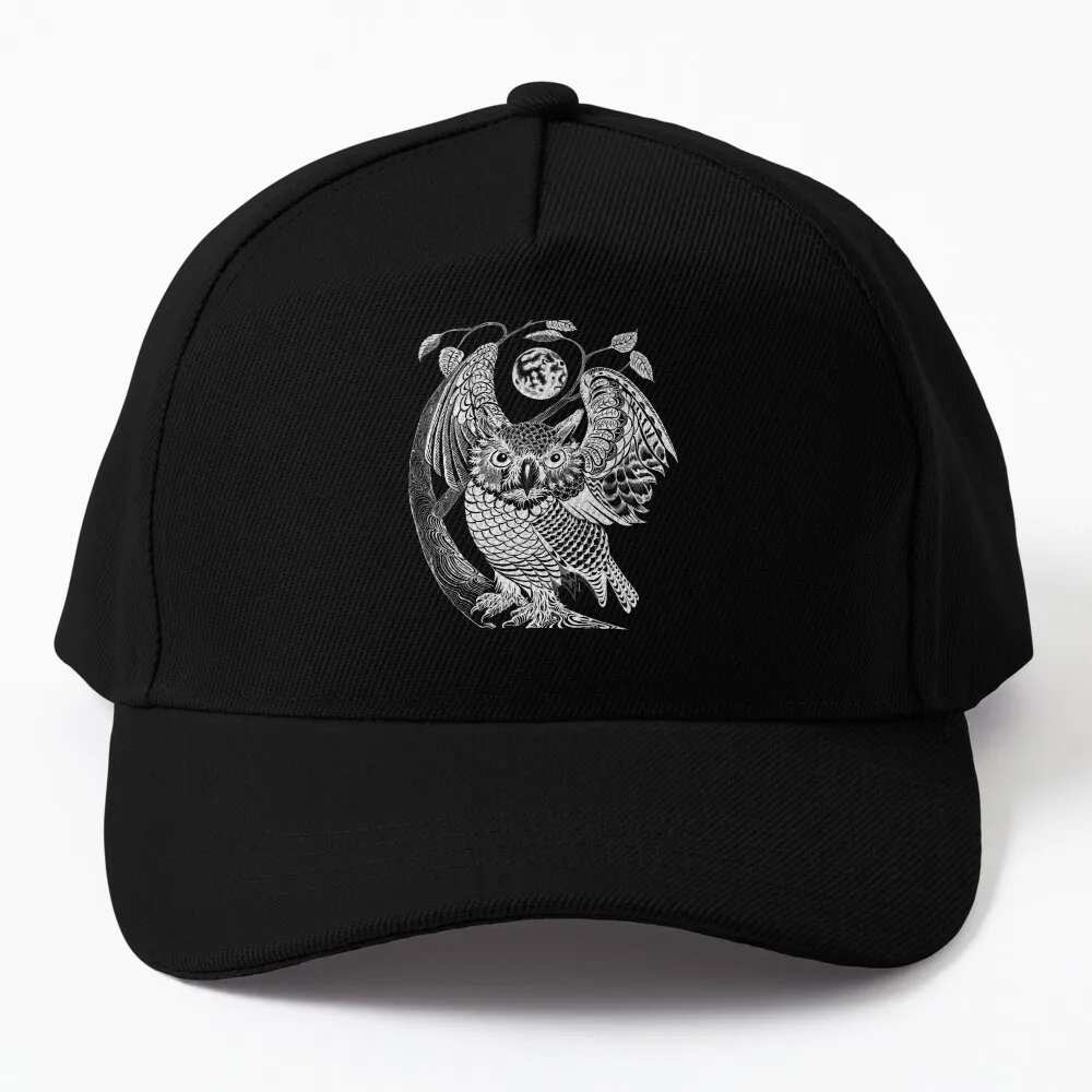 

Owl Positive (only visible on dark background) Baseball Cap Horse Hat tea hats Luxury Brand Big Size Hat Hat For Women Men's