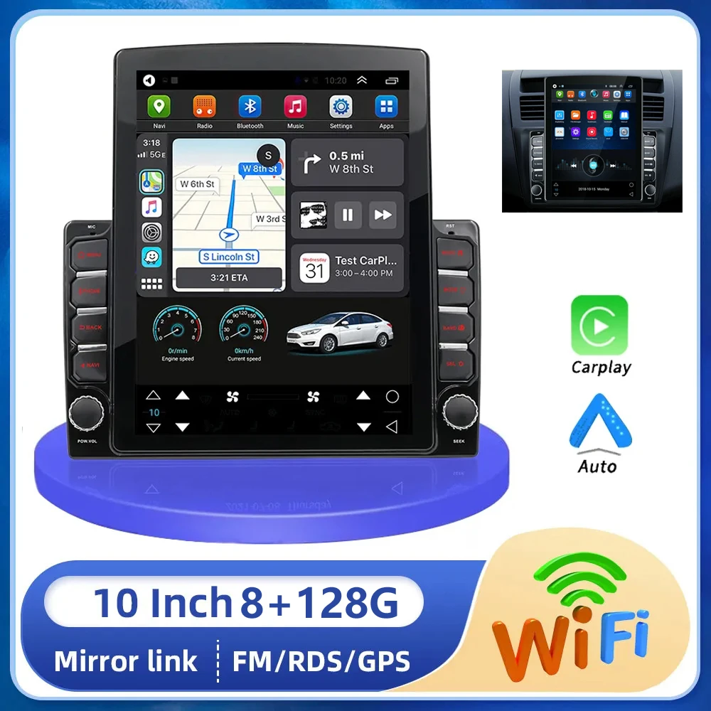 

9.7"Inch 2Din Android 13.0 Car Radio Multimedia for 9 " frame Tesla Style Vertical Screen For VW Nissan Hyundai Kia Toyota LADA