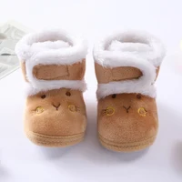 Baby Cartoon Bear Cotton Shoes 0-18 Months Baby Soft Bottom Walking Shoes Newborn Padded Warm Snow Boots 1
