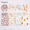 3pc/set Baby Swaddle Wrap New Born Receiving Blanket for Newborn Babies Accessories Soft Floral Headband Hat Bedding Baby Items 1