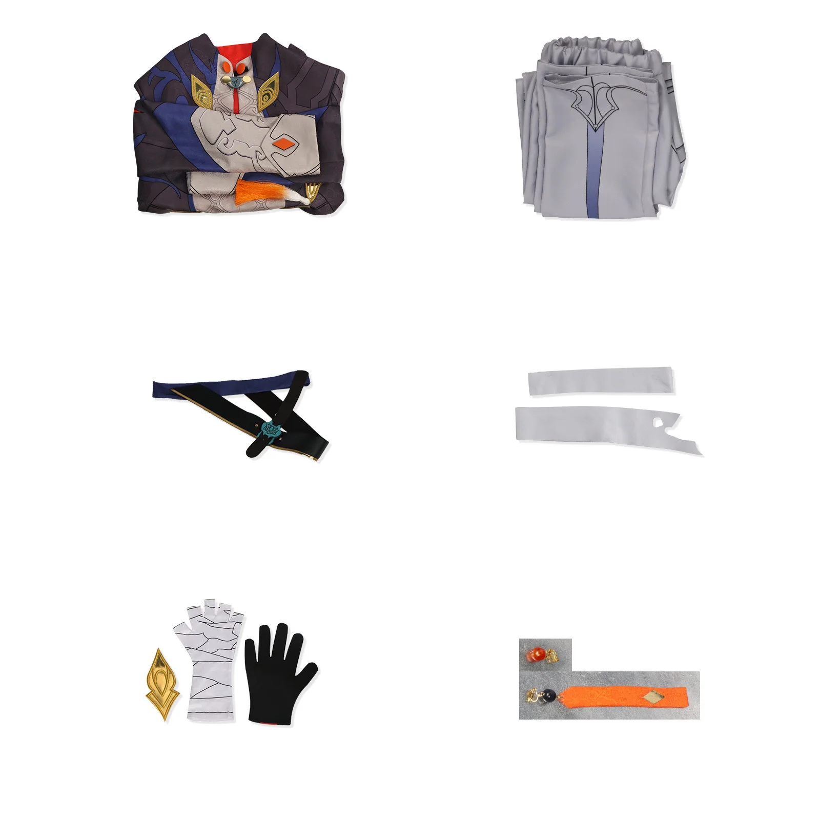 thumbnail image 1 of Peluca de disfraz de Blade Cosplay Honkai Star Rail, uniforme de juego, pendientes, Stellaron Hunters Astral Express, accesorios para fiesta de Halloween para hombres, 1 of 4