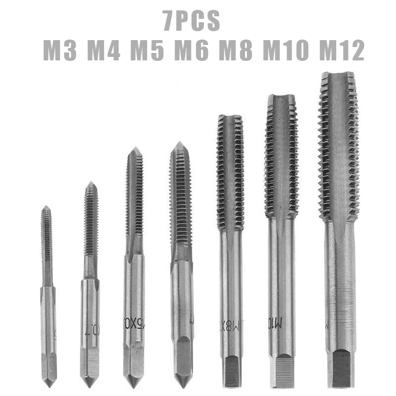Juego De 5 Machos De Roscar M1.6 X 0.35 Mm - Acero De Alta Velocidad, Flauta Recta, Para Roscado Manual