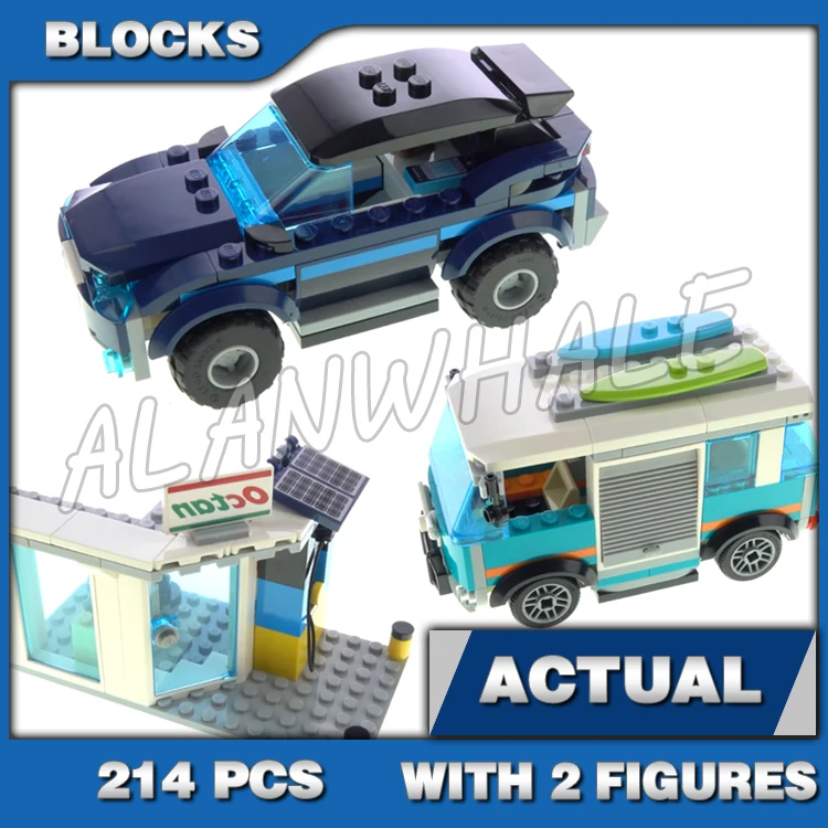 

214pcs City Service Station Octan E Charging Point Gas Pump SUV Camper Van 11532 Building Blocks Toys Compatible with Model