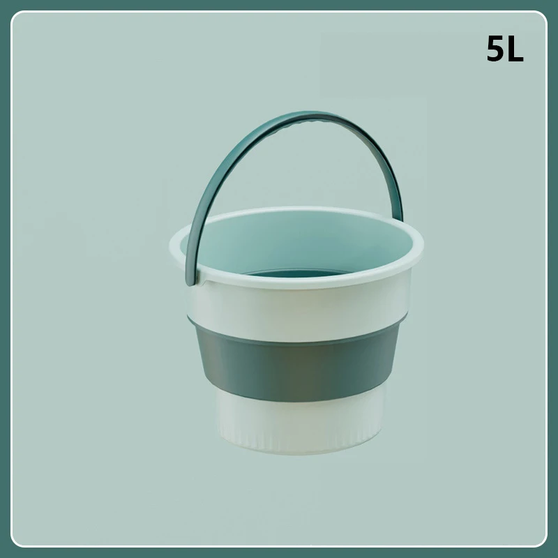 5/10L Silicone Bucket for Fishing Promotion Folding Bucket Car Wash Outdoor Fishing Supplies Square Bathroom Kitchen Camp Bucket
