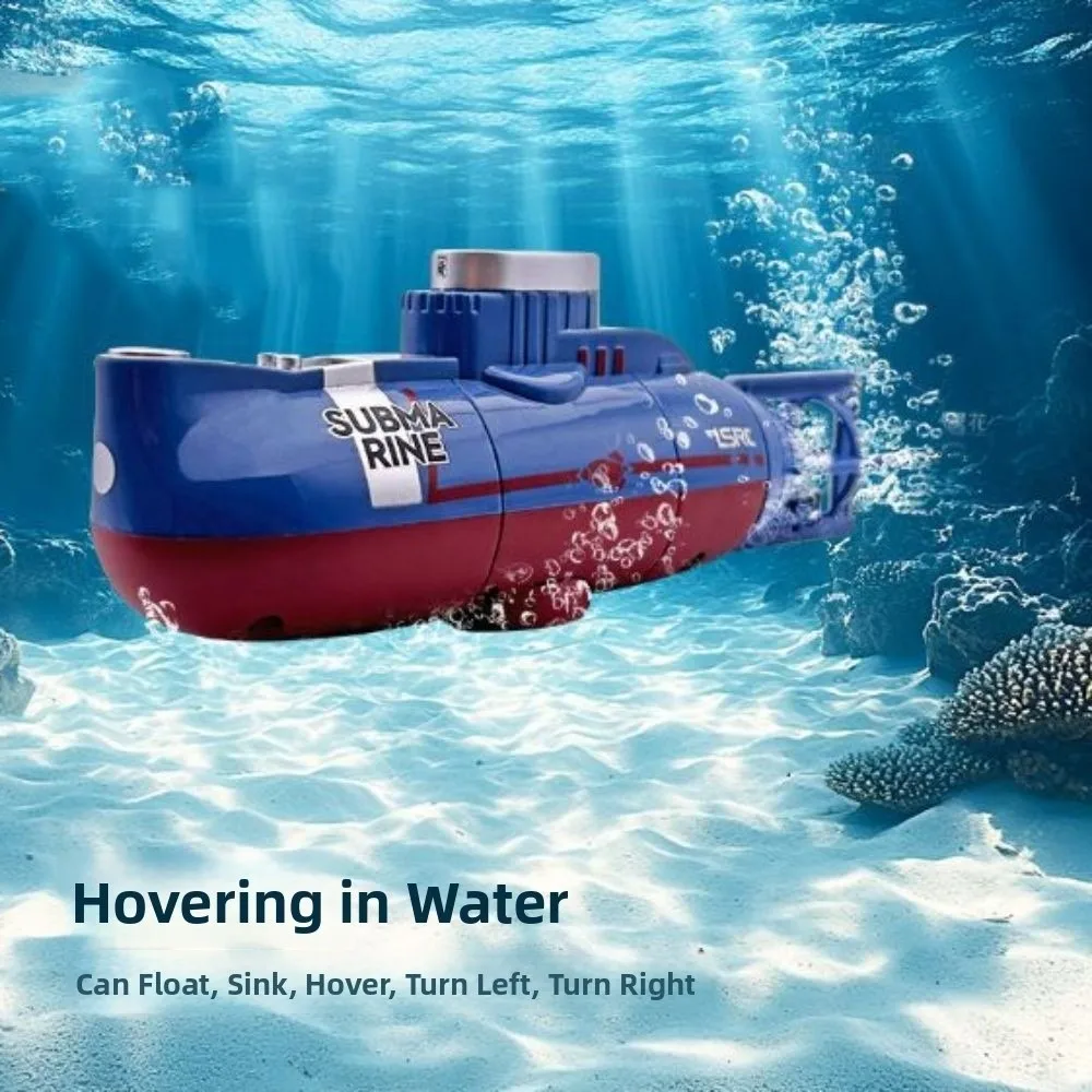시뮬레이션 모델 미니 RC 잠수함 방수 0.1M/s 속도 원격 제어 보트 미니 사이즈 야외용 방수 다이빙 장난감