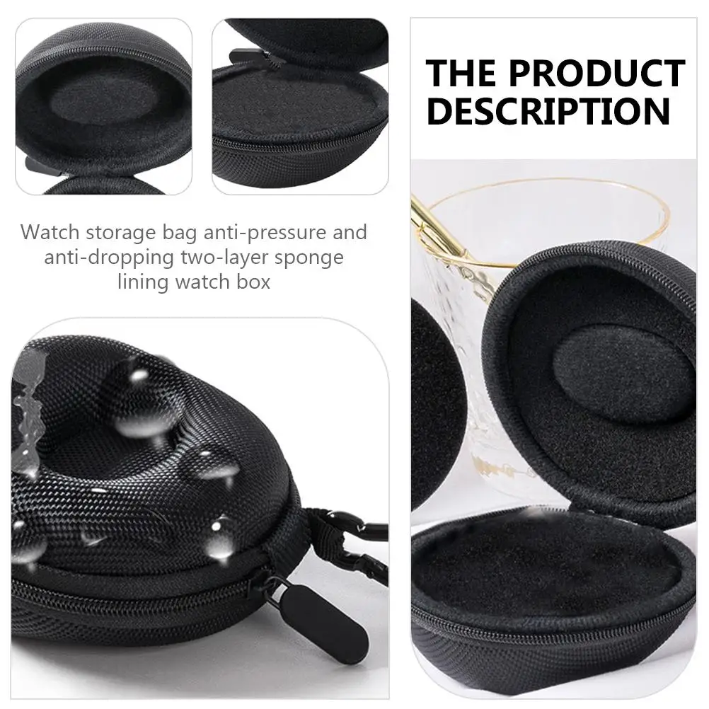 Watch Storage Case Zippers Travel EVA Foam Wristwatch Protective Bag Bracelet Pocket Reliable Performance Watch Box