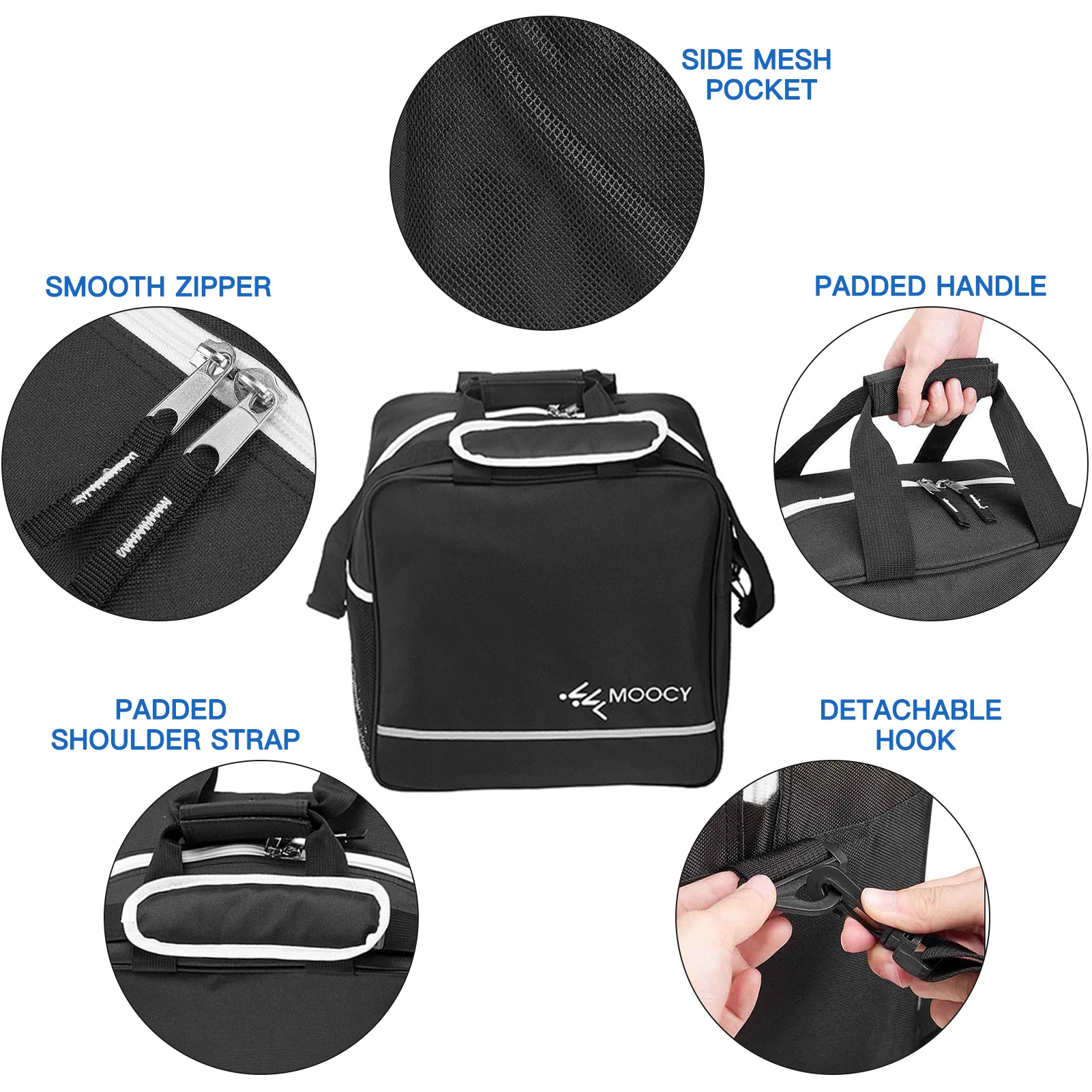 Ski schuh Tasche Combo tragbare Ski Aufbewahrung tasche gepolstert wasserdichte Ski Reisetaschen große Kapazität Stiefel Kleidung Halter Veranstalter – Detail 13