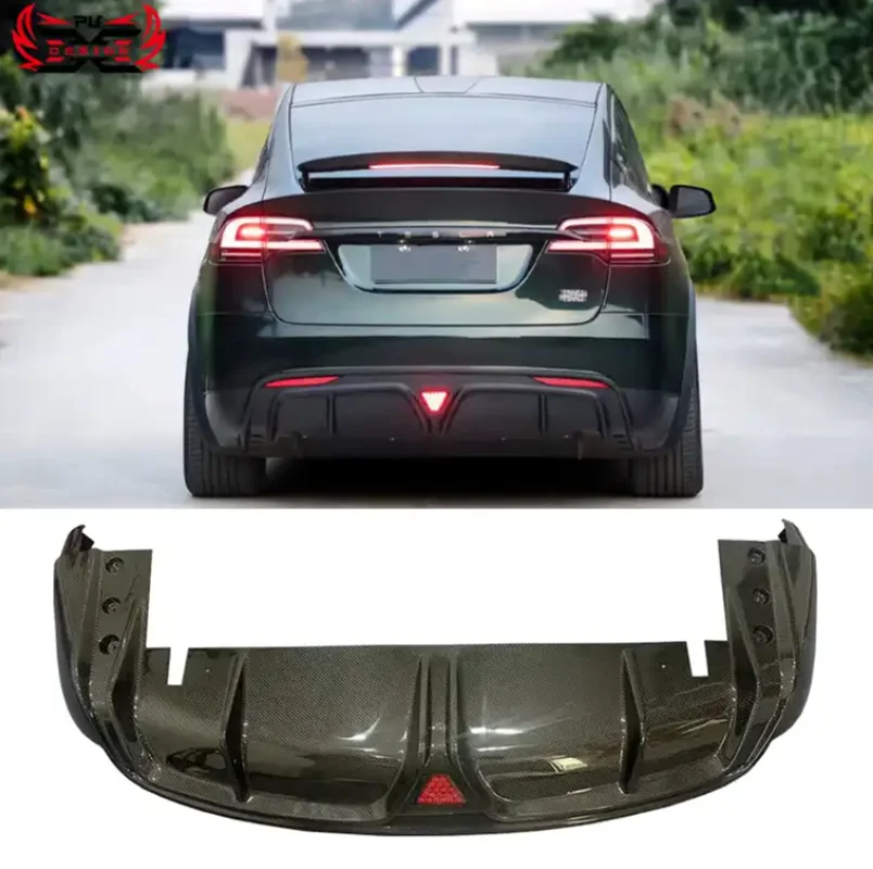 

High Quality Carbon Fiber Rear Diffuser Rear Bumper Body Kits CMS Style Body Kit For Tesla Model X 2022-2023