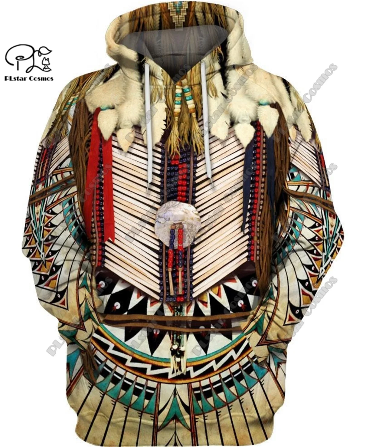 

PLstar Cosmos 3D printed retro Aboriginal tribal totem feather pattern casual unisex new hoodie/sweatshirt/zipper hoodie F-19