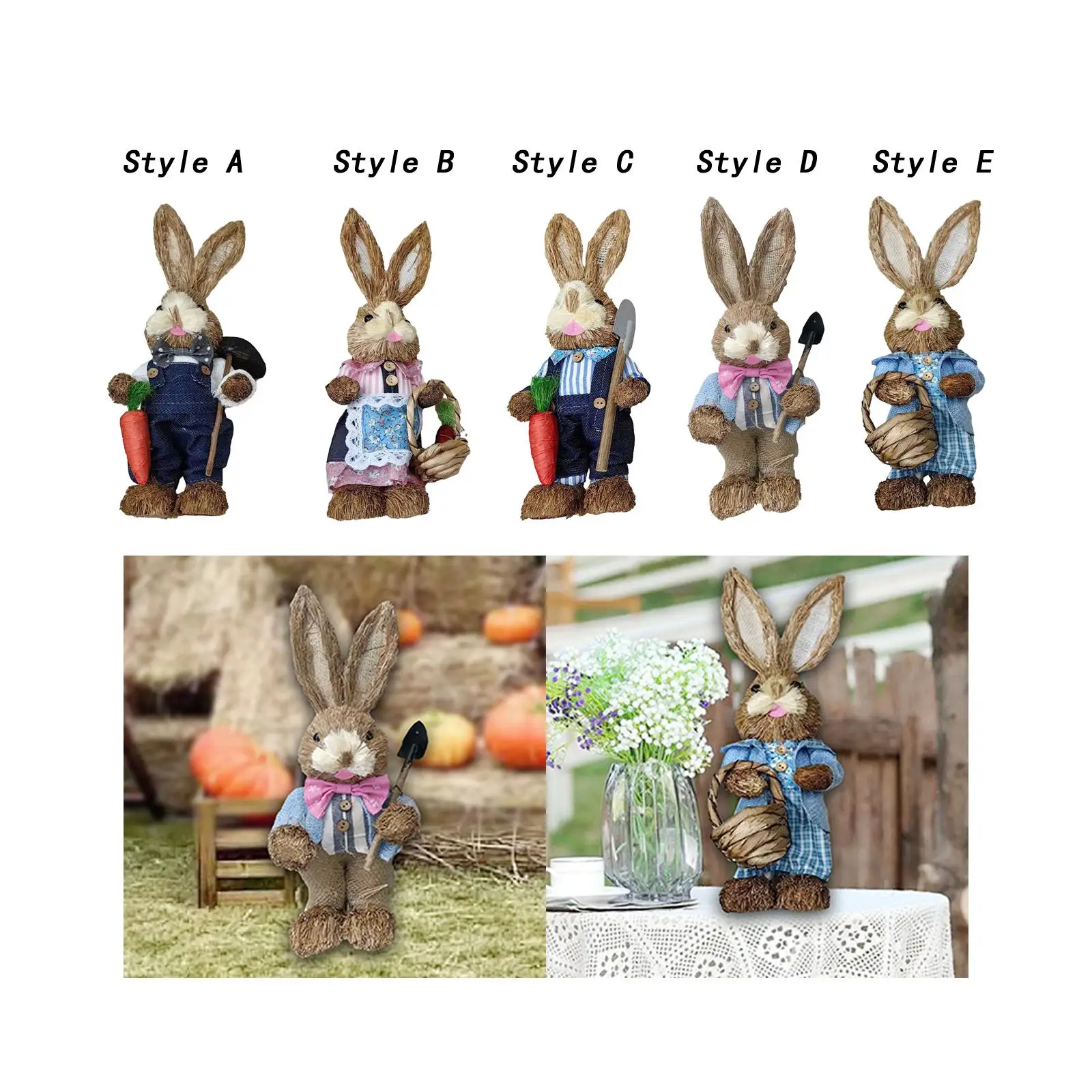 Coniglietto Decorativo In Legno Per Pasqua – Set Con 40 Decorazioni (uova, Coniglietti, Fiori)