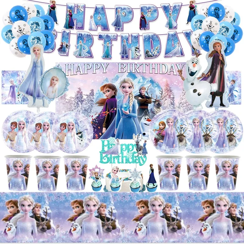 Frozen-2-Elsa-Anna-Party-Decoration-Supplies-Paper-Cups-Plate ...