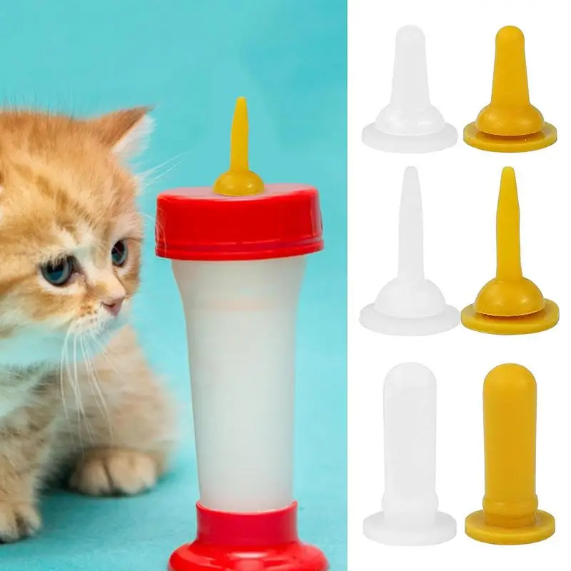 

Cat Feeding Bottle Kit Pet Nursing Milk Bottle Nipple Opener Cleaning Brush Replacement Nipple For Newborn Kittens Puppies