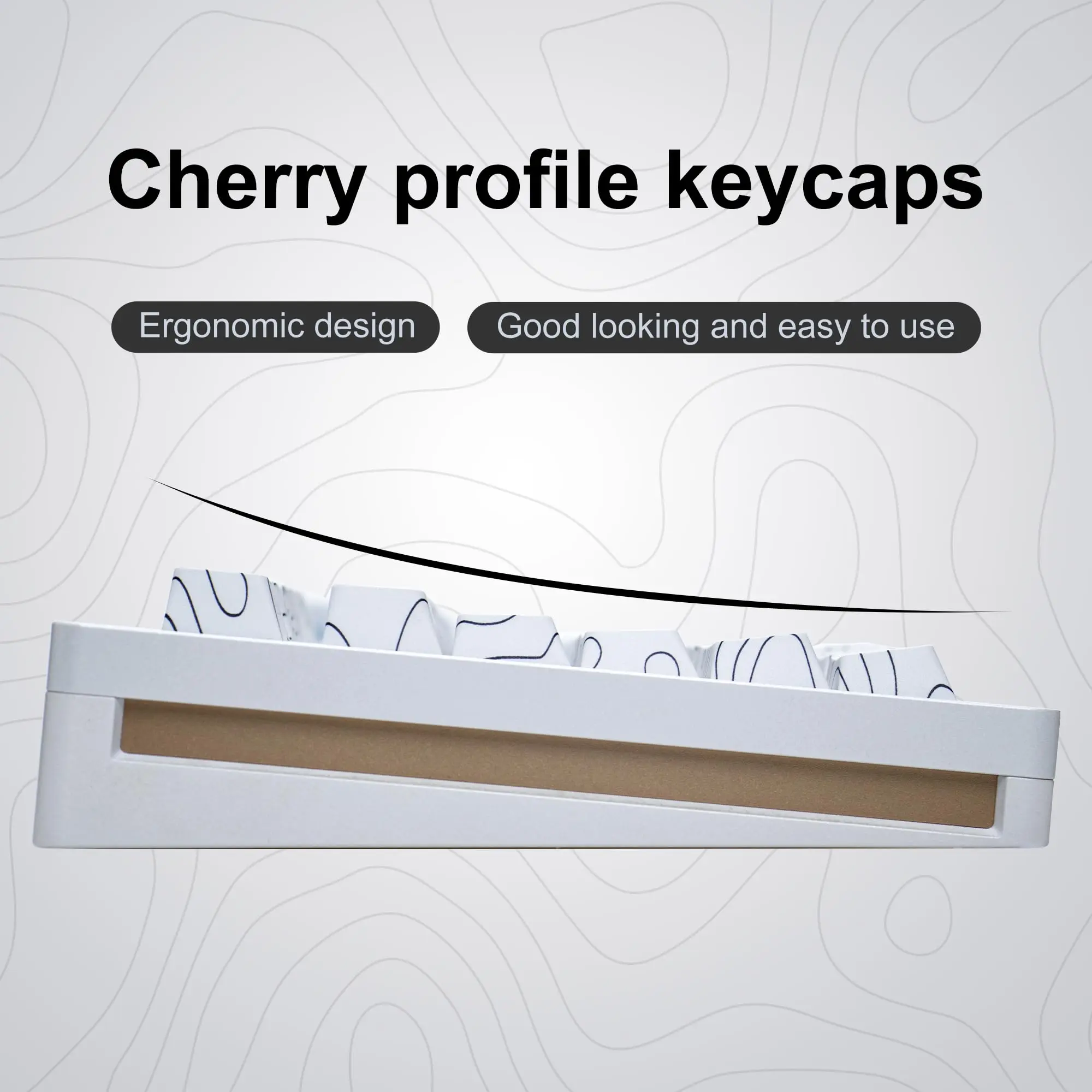White Side Print Pbt Keycap Backlit Rgb Cherry Profile Dye-sub para Cherry mx Gamer Teclado Mecânico 132 Teclas - Imagem 6