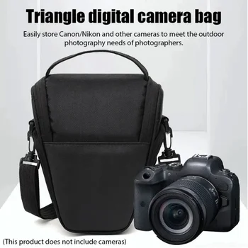 Borsa per Fotocamera Digitale in Nylon, Borsa a Tracolla per Attrezzatura Fotografica, Impermeabile, per Fotocamere Mirrorless Nikon e Canon
