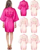 6 pièces Robes d'escouade d'anniversaire pour femmes fête d'anniversaire reine Spa peignoir Kimono Spa Robe pyjama Robes de fête Robe soyeuse