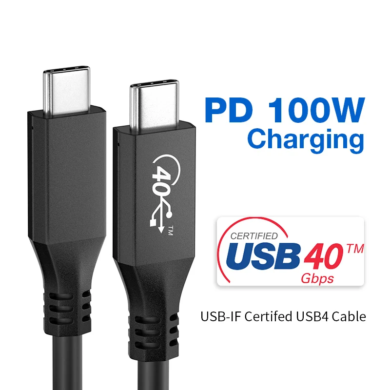 SHIWANA-USB4 ̺ USB 4.0 c 8K @ 60Hz 40Gbps 20V 5A PD100W, Ʈ 3  ȣȯǴ   ̾