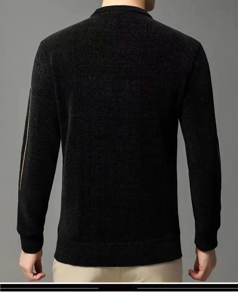 Herren Langarm Rundhals Wollpullover Für Frühling Und Herbst_voghion.com