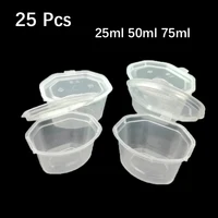 25Pcs Disposable Portable Plastic Sauce Cups 1
