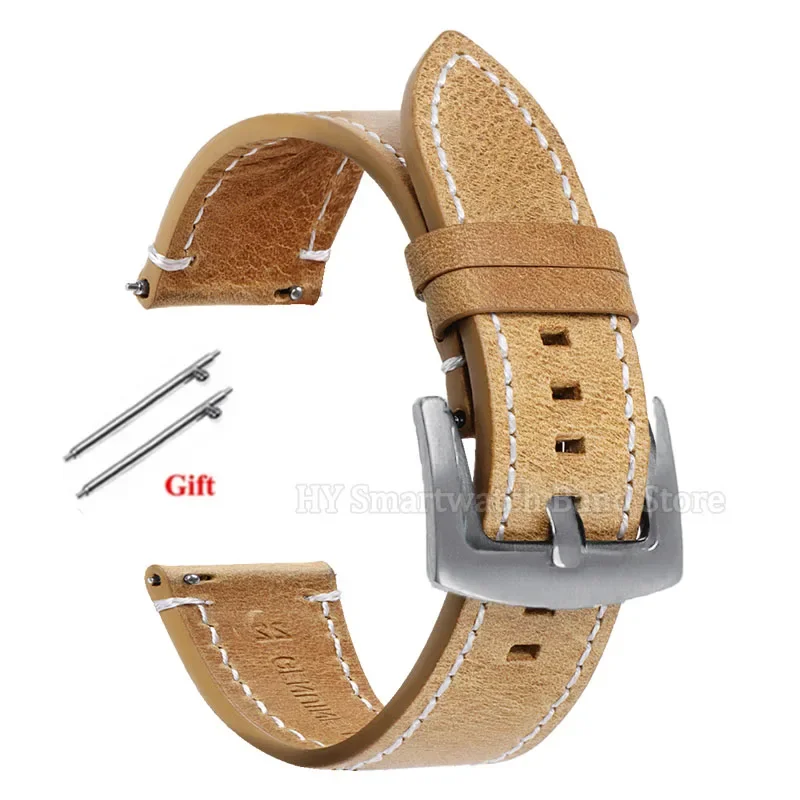 Elegant Leather Quick Release Watch Band - Versatile Fit & Sporty Design