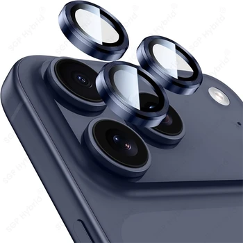 i17 ProMax Metal Ring Camera Glass For Apple iPhone17 iPhone 17 Pro Max Alloy Lens Film i Phone Air iFone iHone 17Pro 17ProMax 1