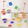 Children's Wooden Magnetic Color Shape Classification Cup Geometric Cognition Fishing Game Early Education Educational Toys 1