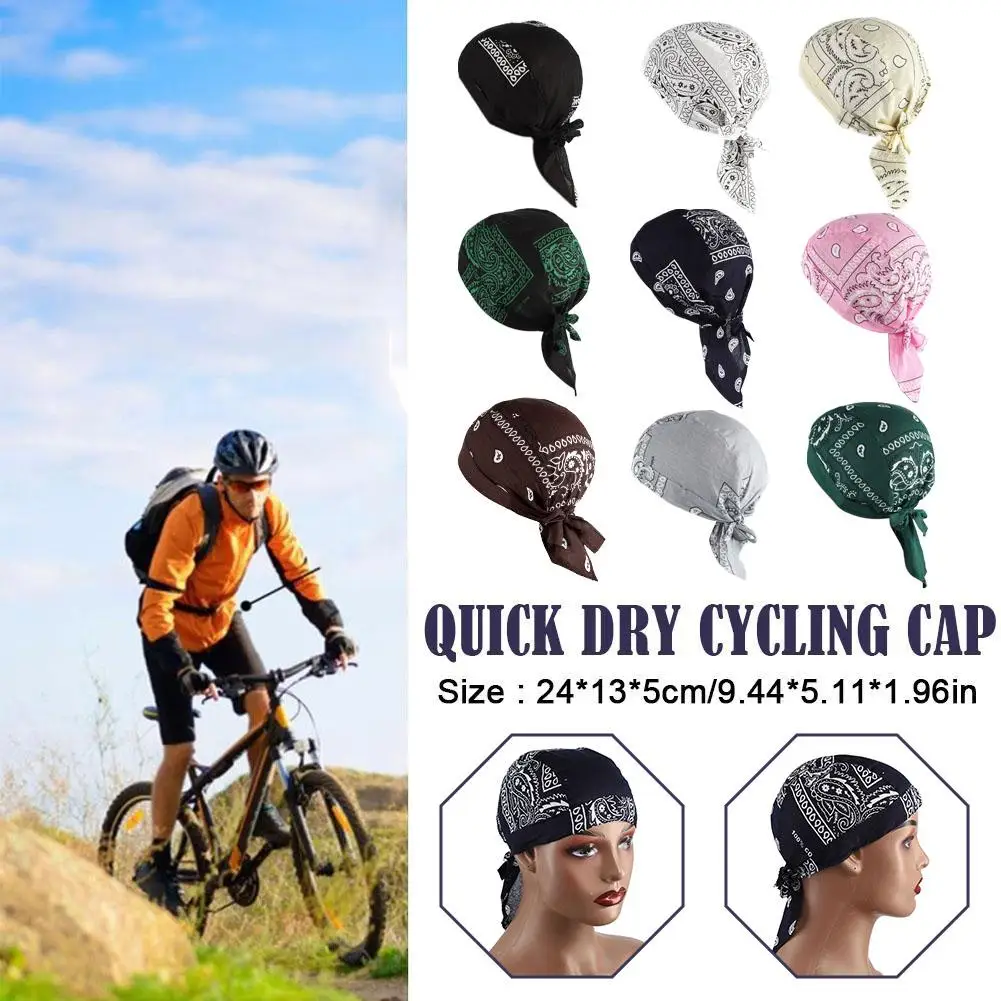 

Summer Quick Dry Cycling Cap Print Pirate Hat Breathable Outdoor Running Riding Fishing Sports Men Travel Headscarf