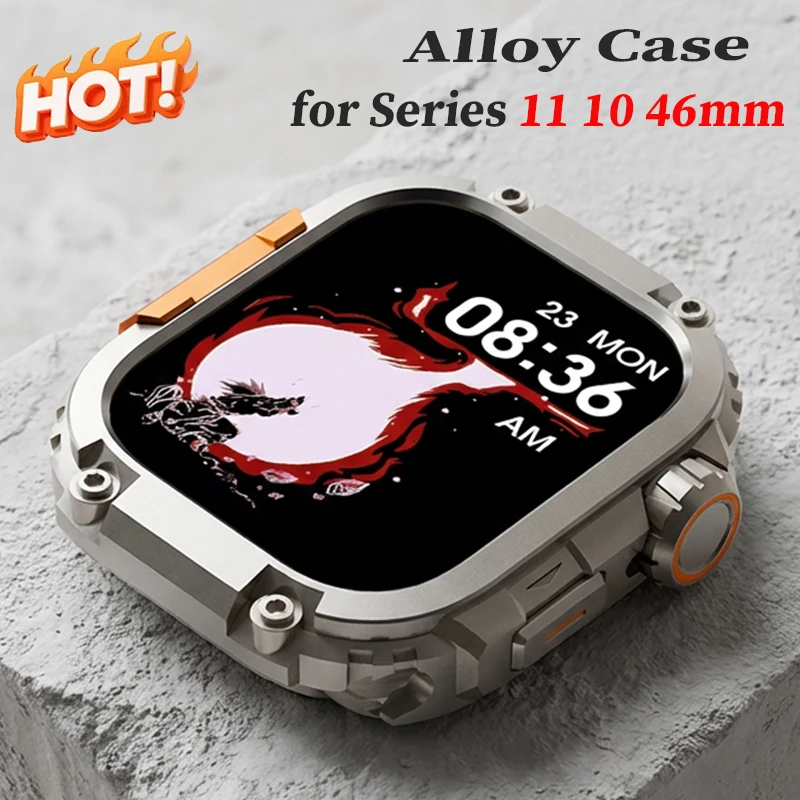 Luxury Alloy Metal Bumper Protector Frame for 46mm Smartwatch - Premium Protective Cover Accessory
