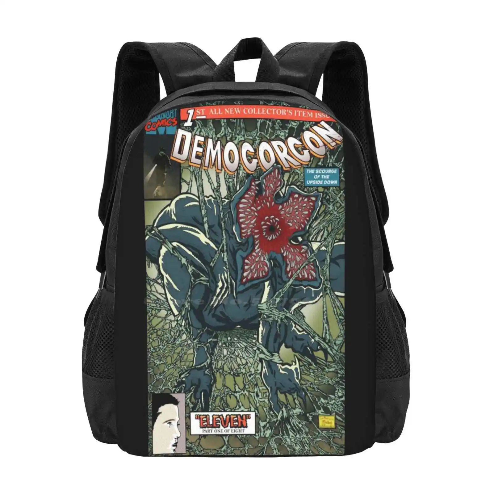 Demogorgon #1 Teen College Student Backpack Pattern Design Bags Demogorgon  Hawkins Toothless Upside Down 80S Comic Book Issue 1 - AliExpress