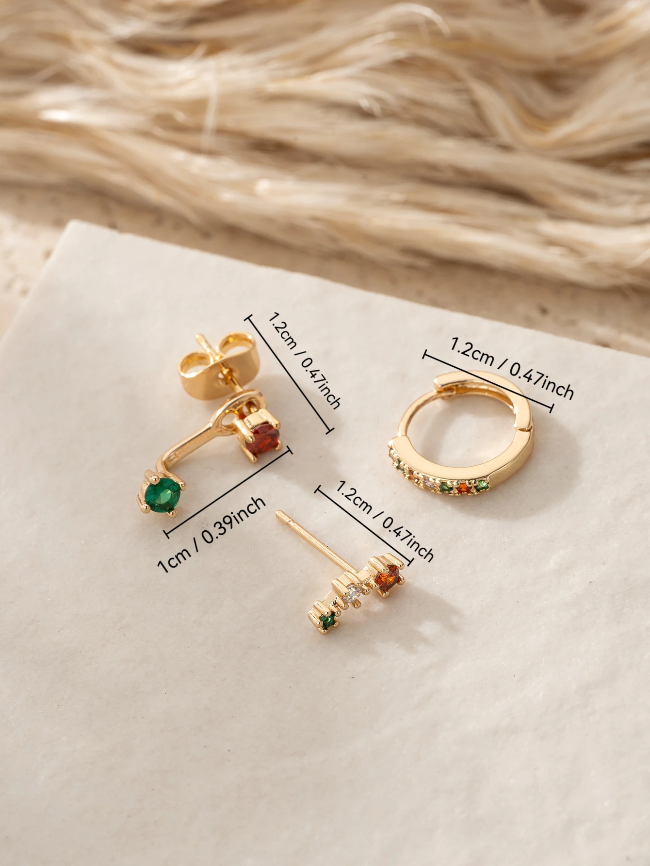 Women Cubic Zirconia Earring Set