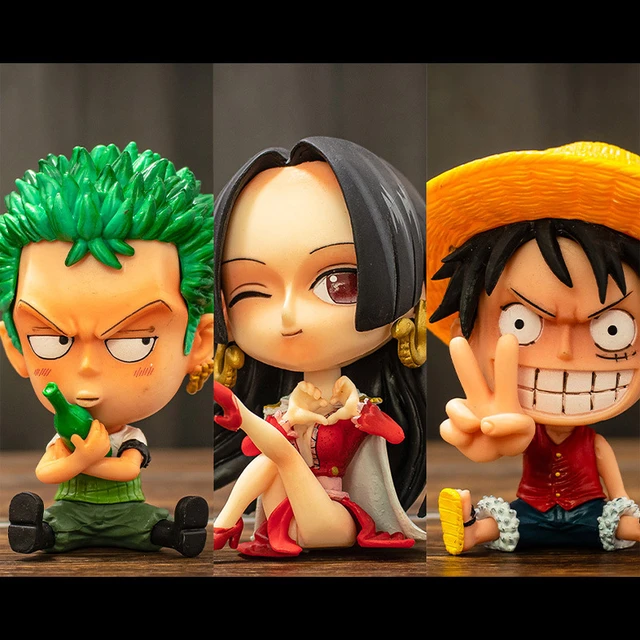 Paiuan Figures Toy 6PCS Luffy Zoro Nami Sanji Sanbo Action Figure Happy  Scene Anime Model Collectible Figurine for Gift 