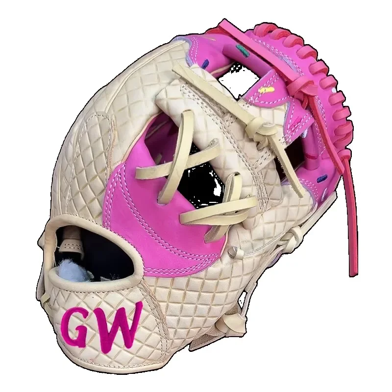 11.5 Inch Icecream Style Glove Pink and Blonde Kip Leather Baseball Glove