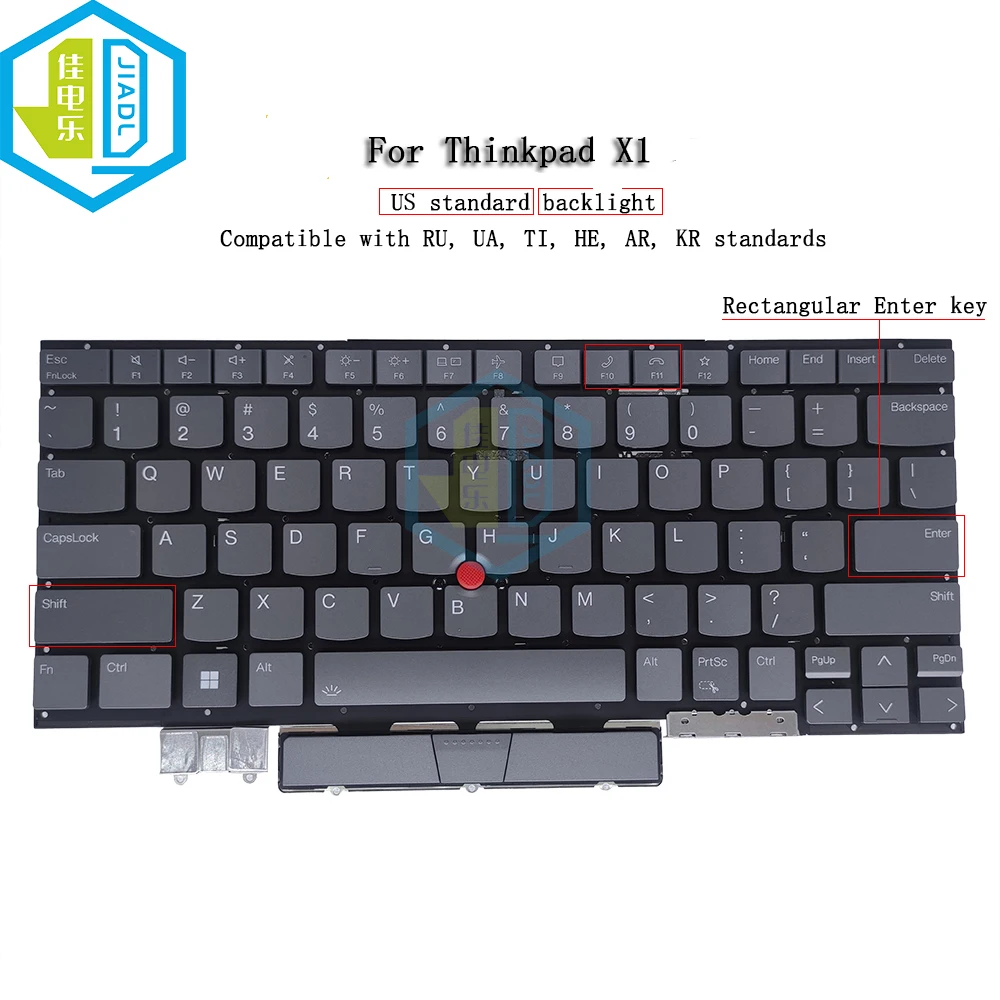Teclado Trackpoint Retroiluminado para Lenovo Lenovo Thinkpad x1 Carbon us ru ne Sueco 9th 10th Gen 20xw 21cb Teclados de Substituição Novo - Imagem 6