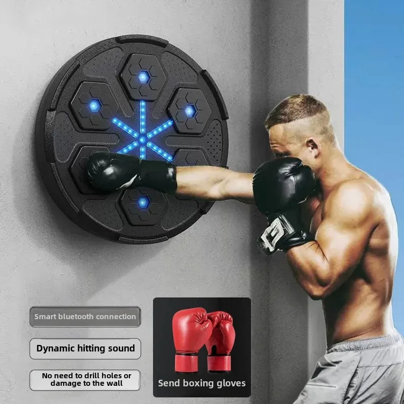 Upgraded Home Use Smart Boxing Machine Music Boxing Shield Sports Fitness Trainer Wall Gloves For Training