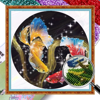 Kit de points de croix animaux imprimés de perles brodées complètes, 11CT, décoration artistique pour la maison 1