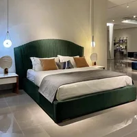 Chambre à coucher lit doux Design minimaliste esthétique pas cher concepteur Simple lit lumière luxe haute qualité bois Cama Casal meubles 3