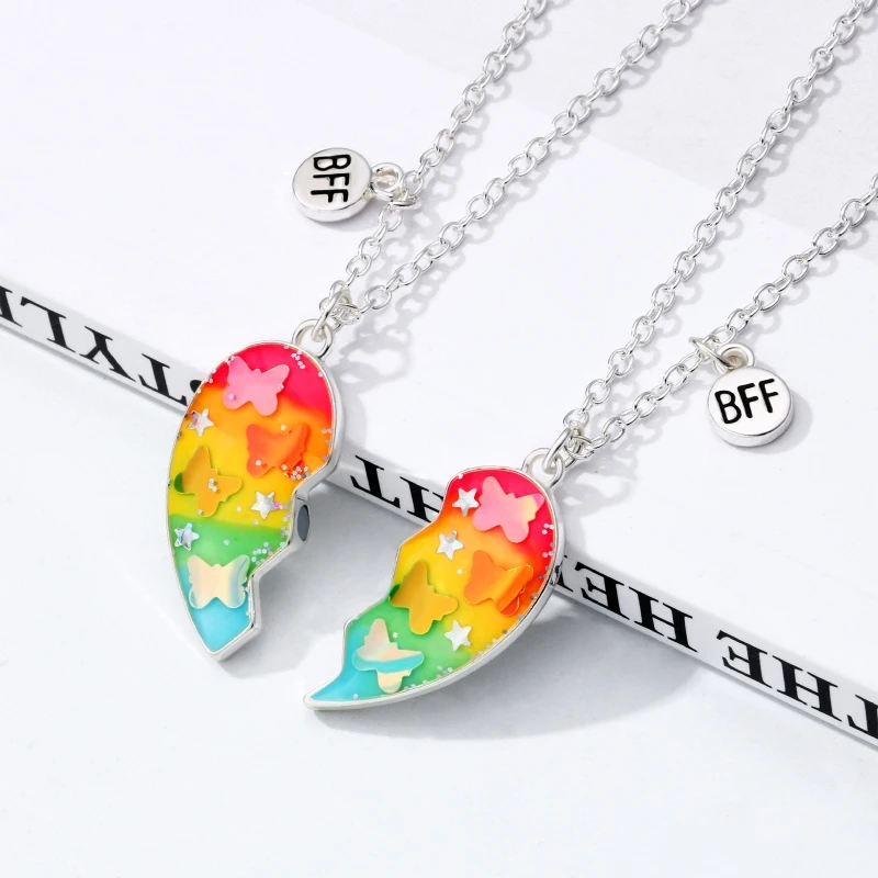 2x Sweet Best Friends Necklace Matching 