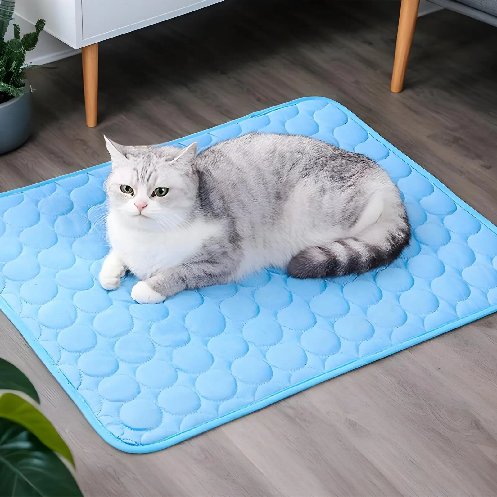 Dog Cooling Pad Cooling Ice-Silk Mats For Dogs Pet Breathable Summer Washable Beddings For Sofa Floor Kennel RV Car Seat Camping