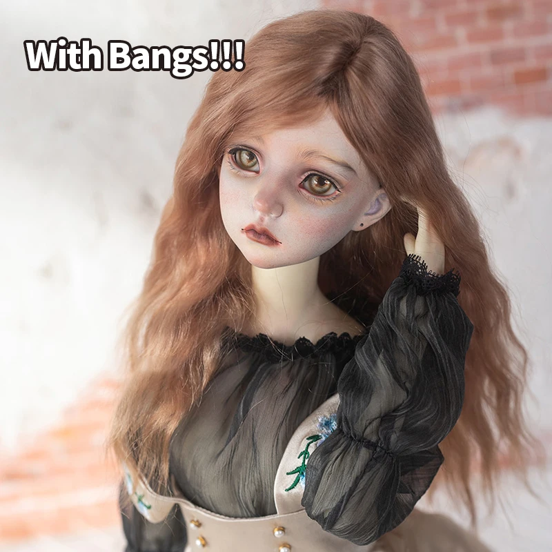 

BJD Doll Mohair Wigs 1/3 Size Doll Accessories Tress Toys Fashion Long Hair Trendy Curls Hair Wigs Air Bangs For 19-21CM