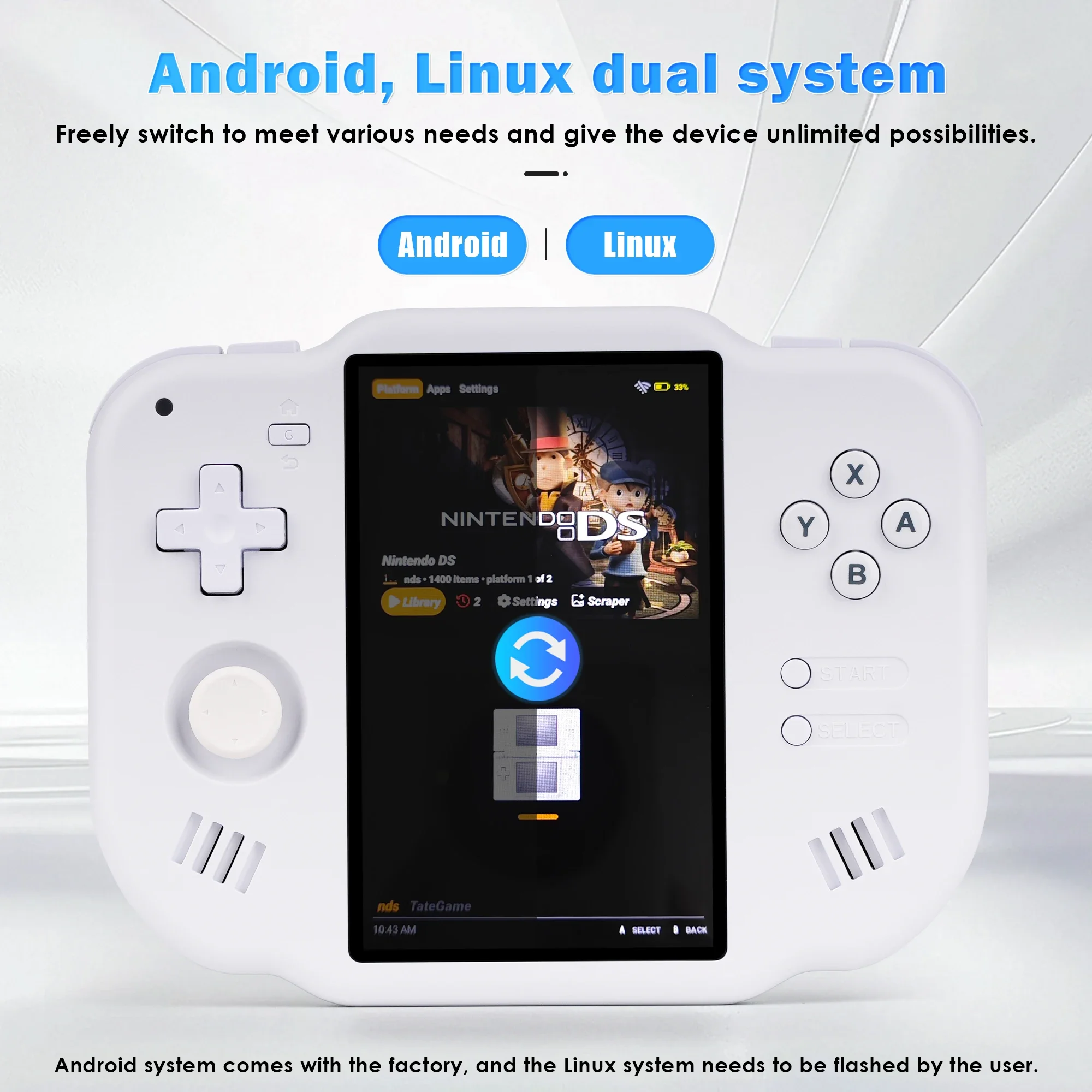 AMPOWN ZERO 40 Video Game Console 4'' IPS Multi-touch Screen Android System A133P Support Wifi Bluetooth Vibration Motor for NDS 5