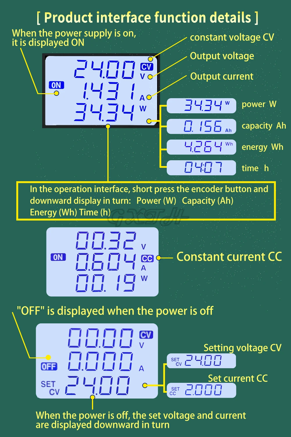 8a 5a cv cc manutenção step-down módulo
