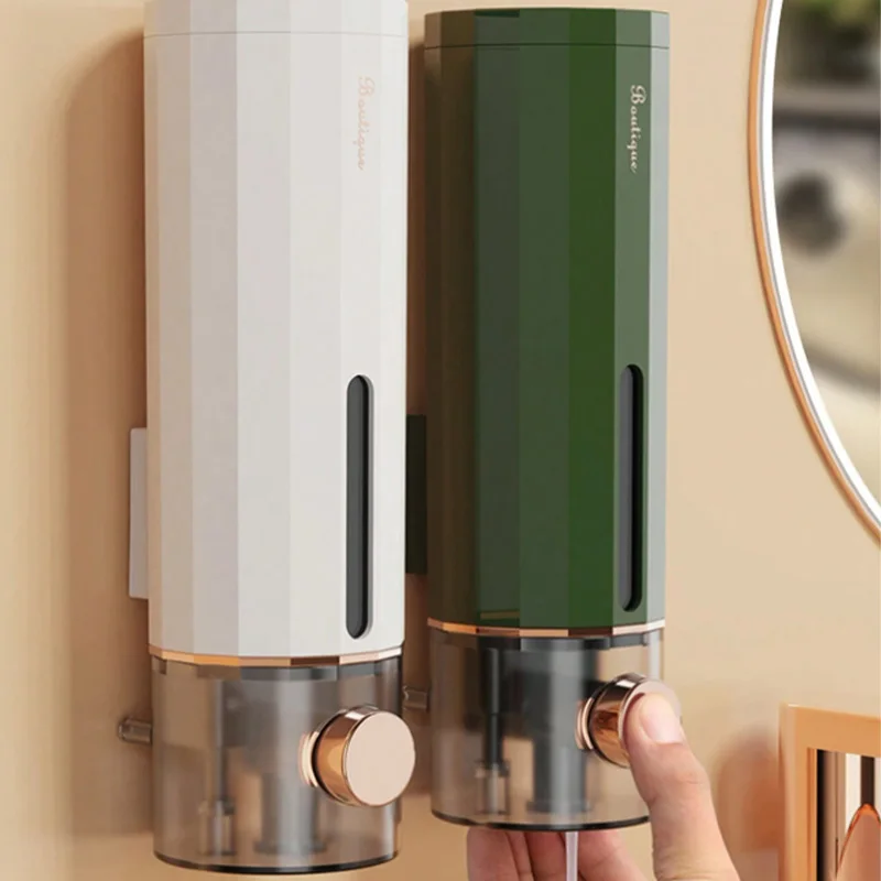 Soap Dispenser 450ml Wall Mounted Hand Sanitizer Pump Indoor Shower Shampoo Caddy Lotion Shower Gel
