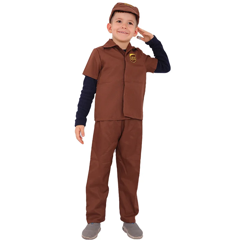 Kids Postman Costumes Express Man European And American Cosplay